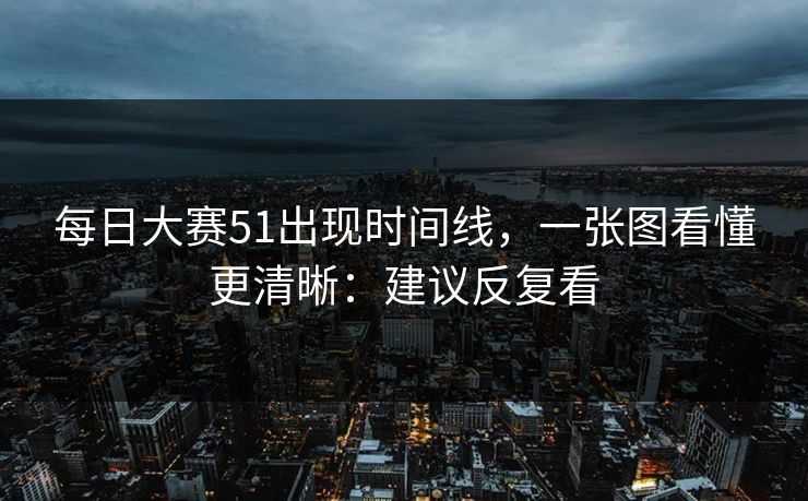 每日大赛51出现时间线，一张图看懂更清晰：建议反复看