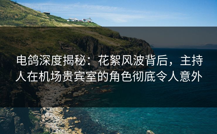 电鸽深度揭秘：花絮风波背后，主持人在机场贵宾室的角色彻底令人意外